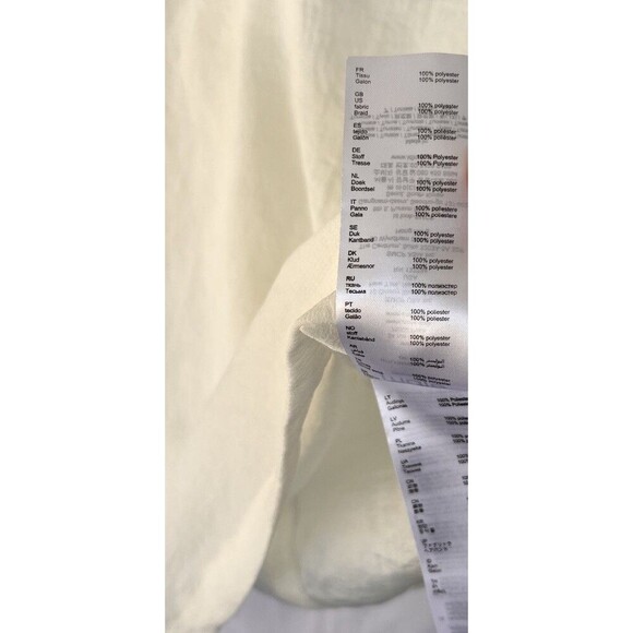 Maje Amour V-neck Draped Sleeve Top in Cream Women’s Size 1 Small Parisian - Picture 7 of 7